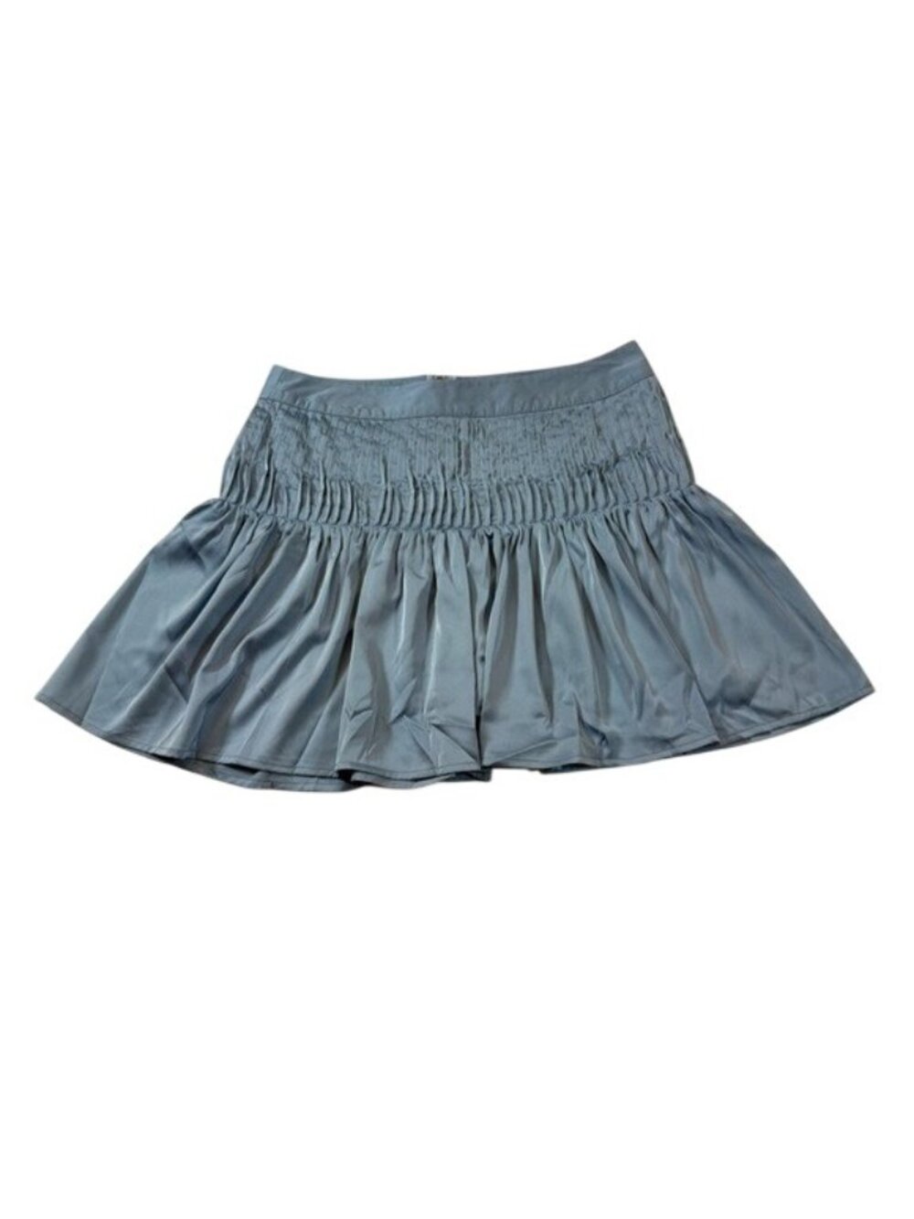 NWT SHUG Sally Short Light Blue Pleated Mini Skirt Womens Medium (P1040)